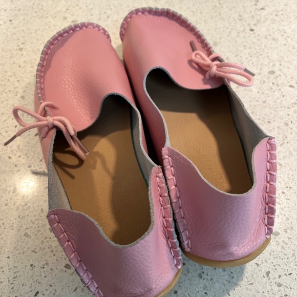 Shoes Boho Slip On Pink Leather Size 38 - Picture 5 of 8